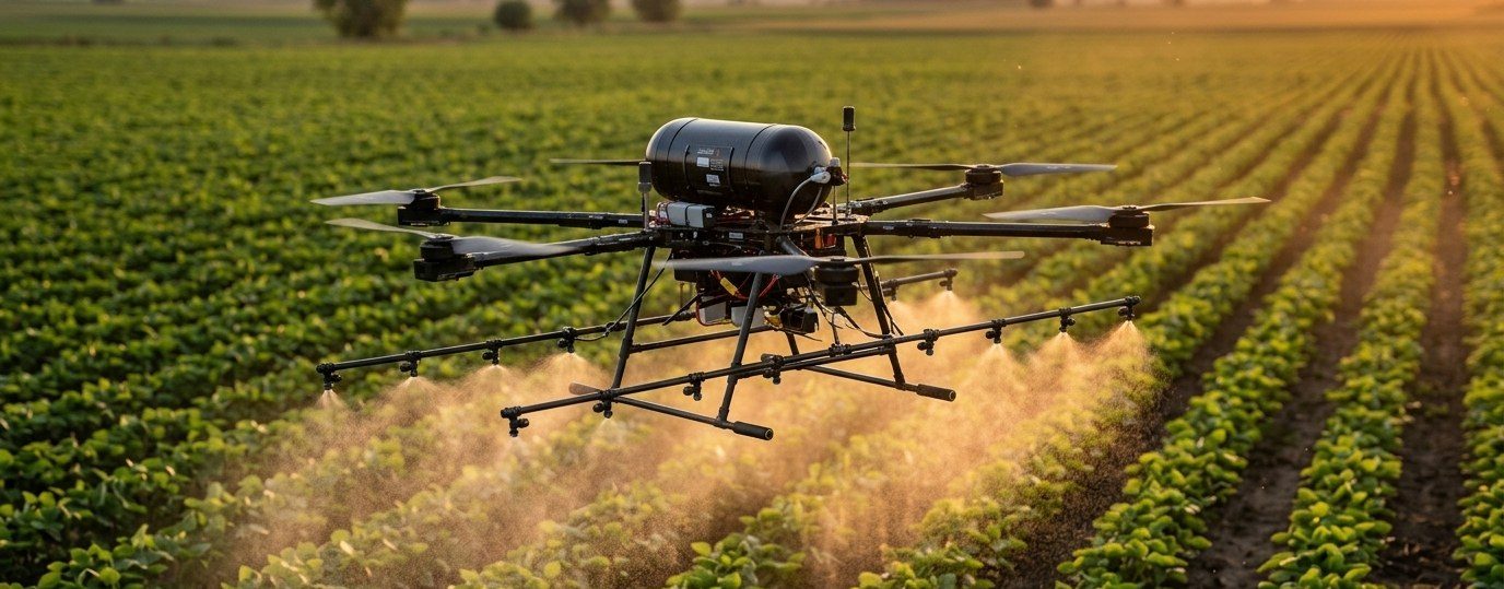 Hydrogen drone for crop protection